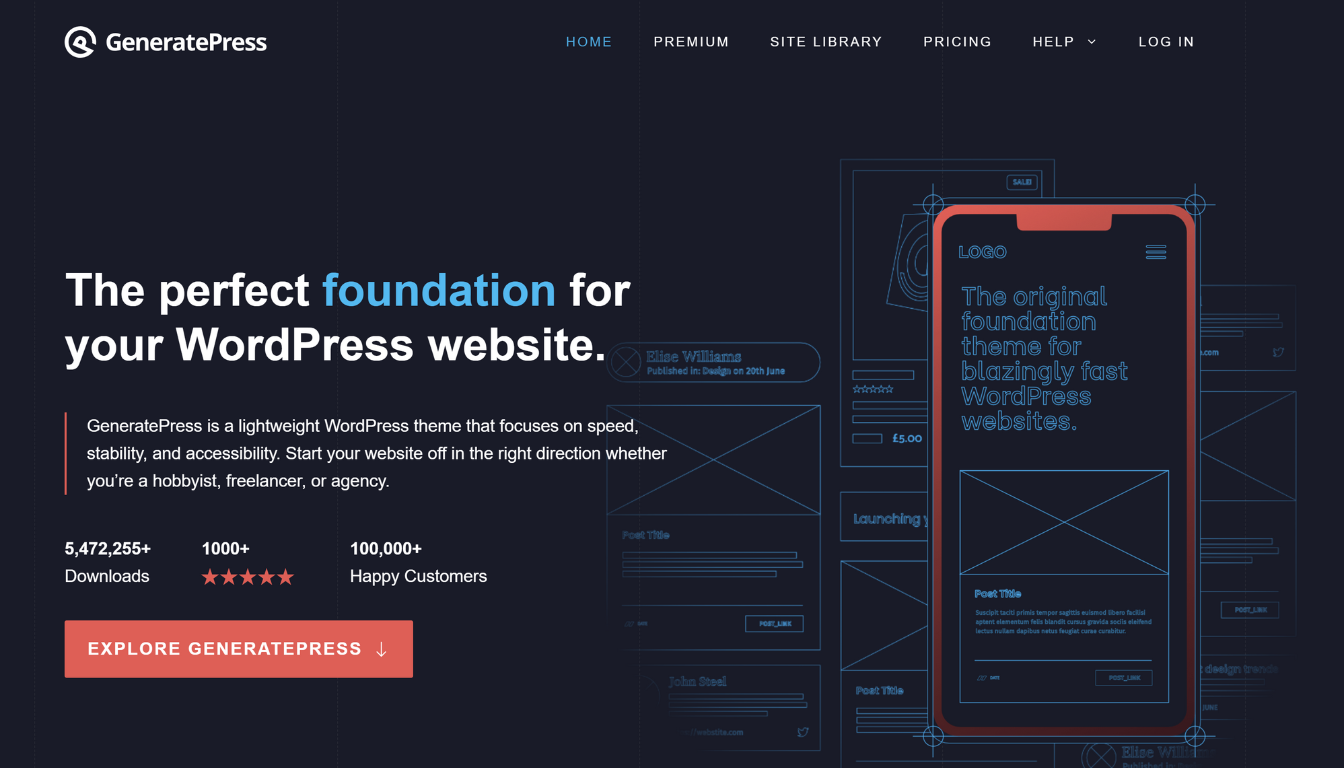 Generatepress WP tema